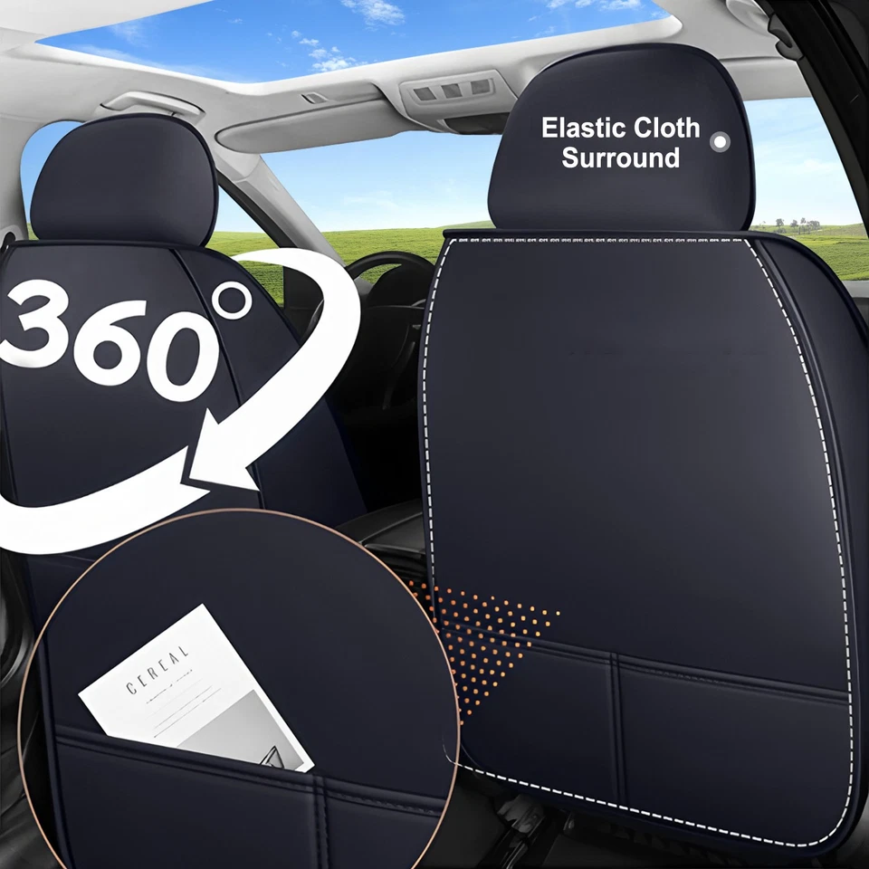 Car Seat Covers For For Mazda CX-7 2007-2012 Faux Leather (5 Seats,Black&Grey) Foto 3 de 4