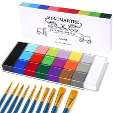 UCANBE MONTMARTRE Body Face Paint Oil Palette  10PCS Large, Multicolor