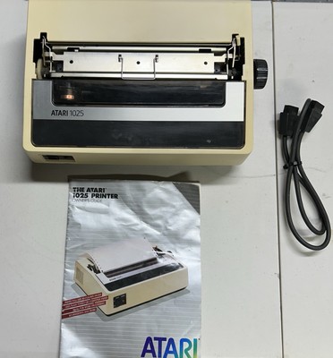 Vintage 1982 Atari 1025 Dot Matrix Printer with Dry Ribbon - Powers On Untested