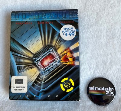 Spectrum 48 / 128 Dominator Spiel von System 3 - funktioniert, GRATIS Badge