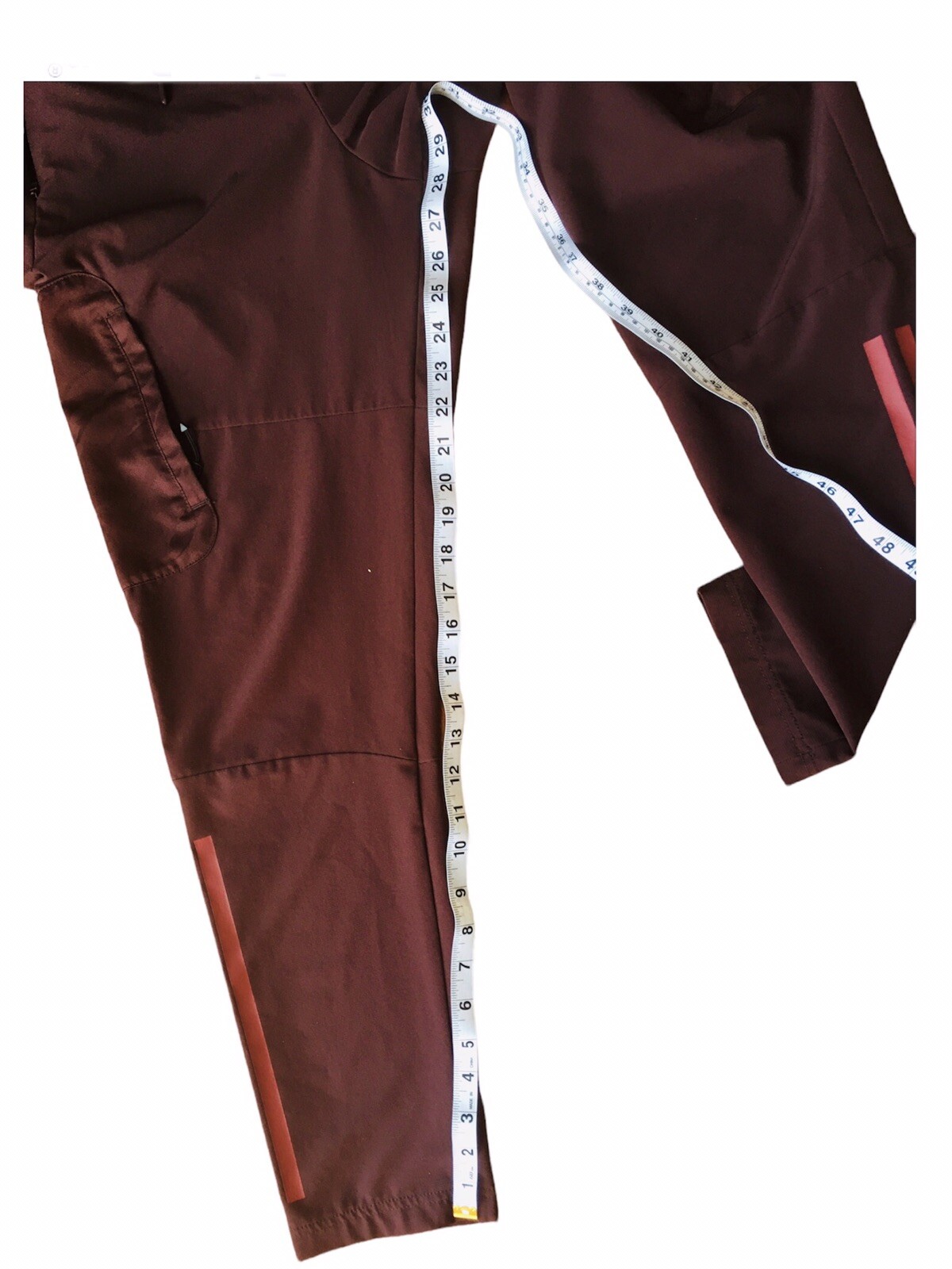 Adidas Burgundy/ Maroon windbreaker pants Firestrike Camouflage Pocket  Sz M thumbnail 3