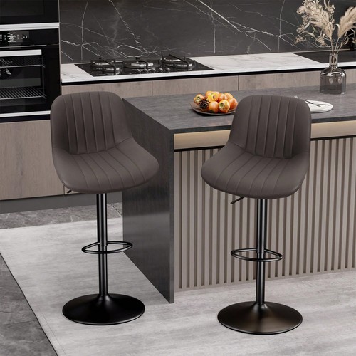 Nalupatio Bar Stools Set Of 2 Adjustable Counter Height Morden-Lightning Deals - Picture 45 of 51