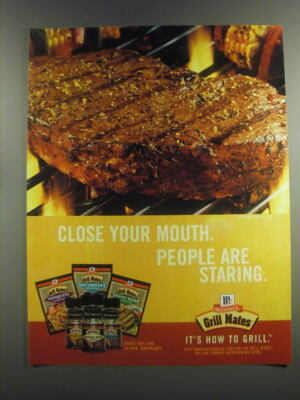 2001 McCormick Grill Mates Ad - Close your mouth. People are staring