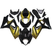 ABS Fairings Cowl Kit Bodywork for 2007 2008 07 08 GSXR1000 Suzuki Black Yellow