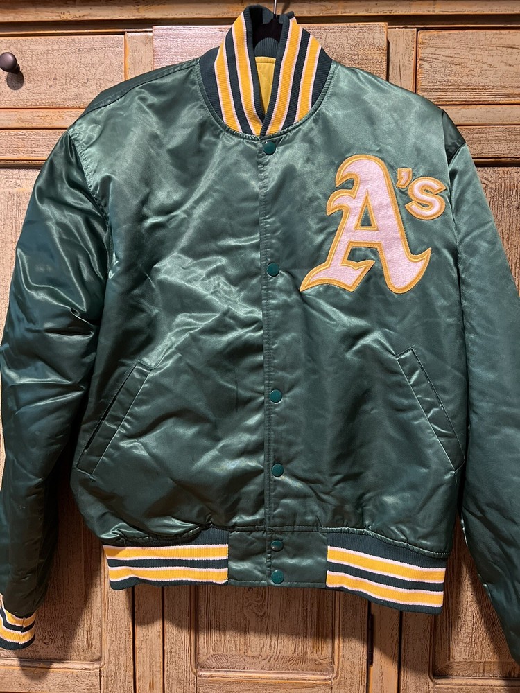 VINTAGE 90's OAKLAND ATHLETICS A'S STARTER JACKET Size Large Diamond Collection