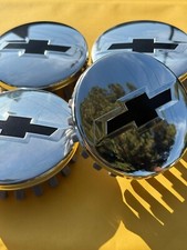 4 X Chevrolet Silverblack Center Caps 83mm Satisfaction Guaranteed
