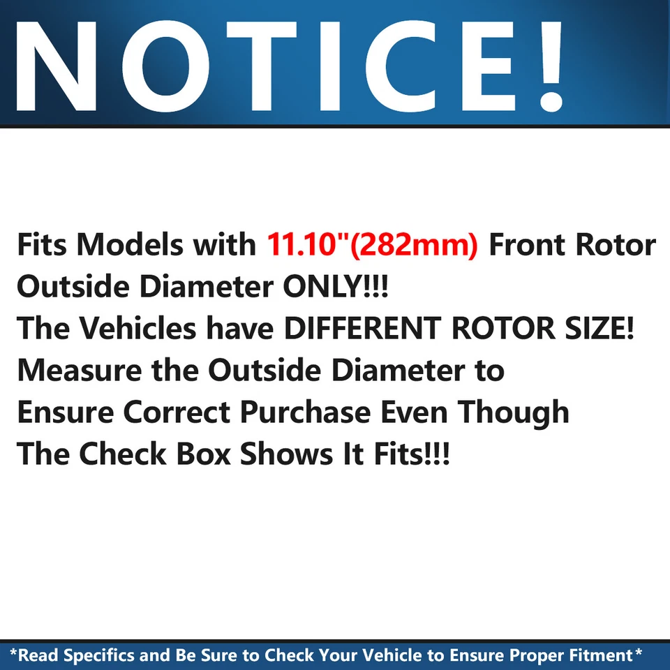 Pastillas de freno de cerámica con rotores perforados delanteros de 282 mm para Honda Accord Civic Element ILX Foto 3 de 4