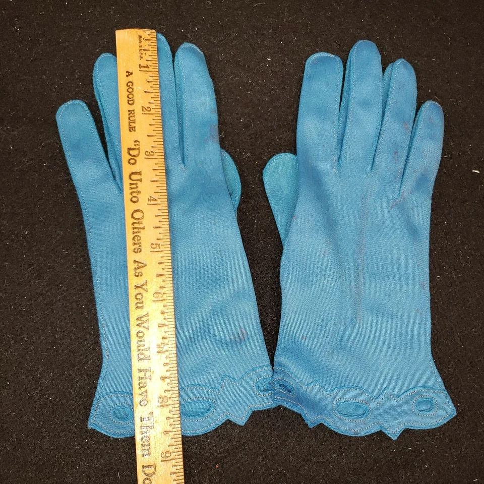 Guantes de Pascua/Primavera para Damas/Niñas de Elvette Turquesa Suave y Flexible RETRO Foto 3 de 3