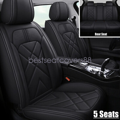 For Toyota Corolla Car 5-its Full Set Leather Protector Seat Cover Cushion Black