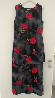  Fabiani Kleid Sommerkleid, festlich fliessend doppellagig Gr. 38, lang, neu 