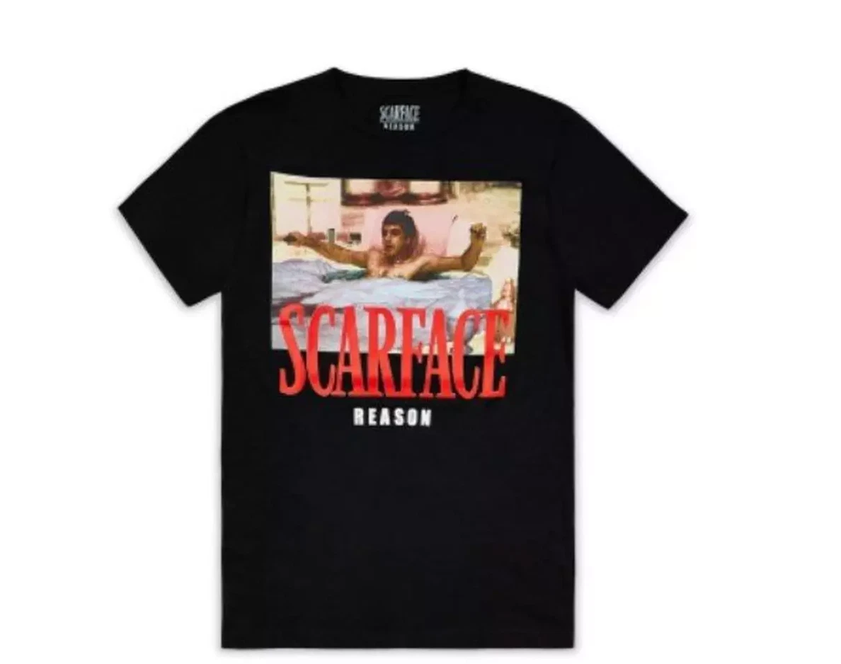 New Reason X Scarface Tony Montana 80 s T Shirt Shirt Black Men s Size LARGE