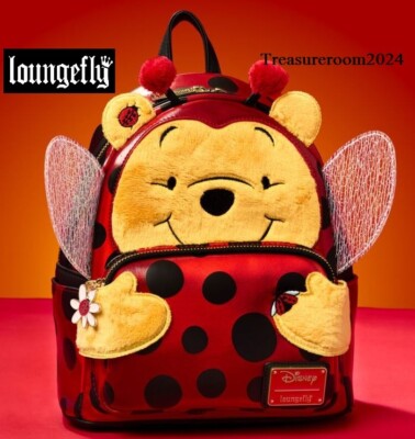 LOUNGEFLY Winnie The Pooh Ladybug Cosplay Mini Backpack NEW!