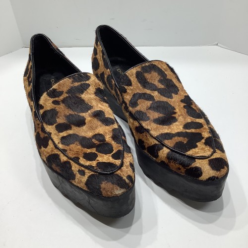 leopard platform loafers
