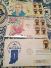 3 FDC Indianas = note handpainted covers here