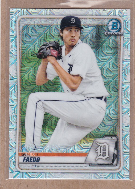 Alex Faedo 2020 Bowman Chrome #BCP-158 Mojo Refractor Detroit Tigers Los Angeles