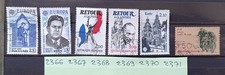lot  timbres  france oblitérés 1985 n° 2366 2367 2368 2369 2370 2371