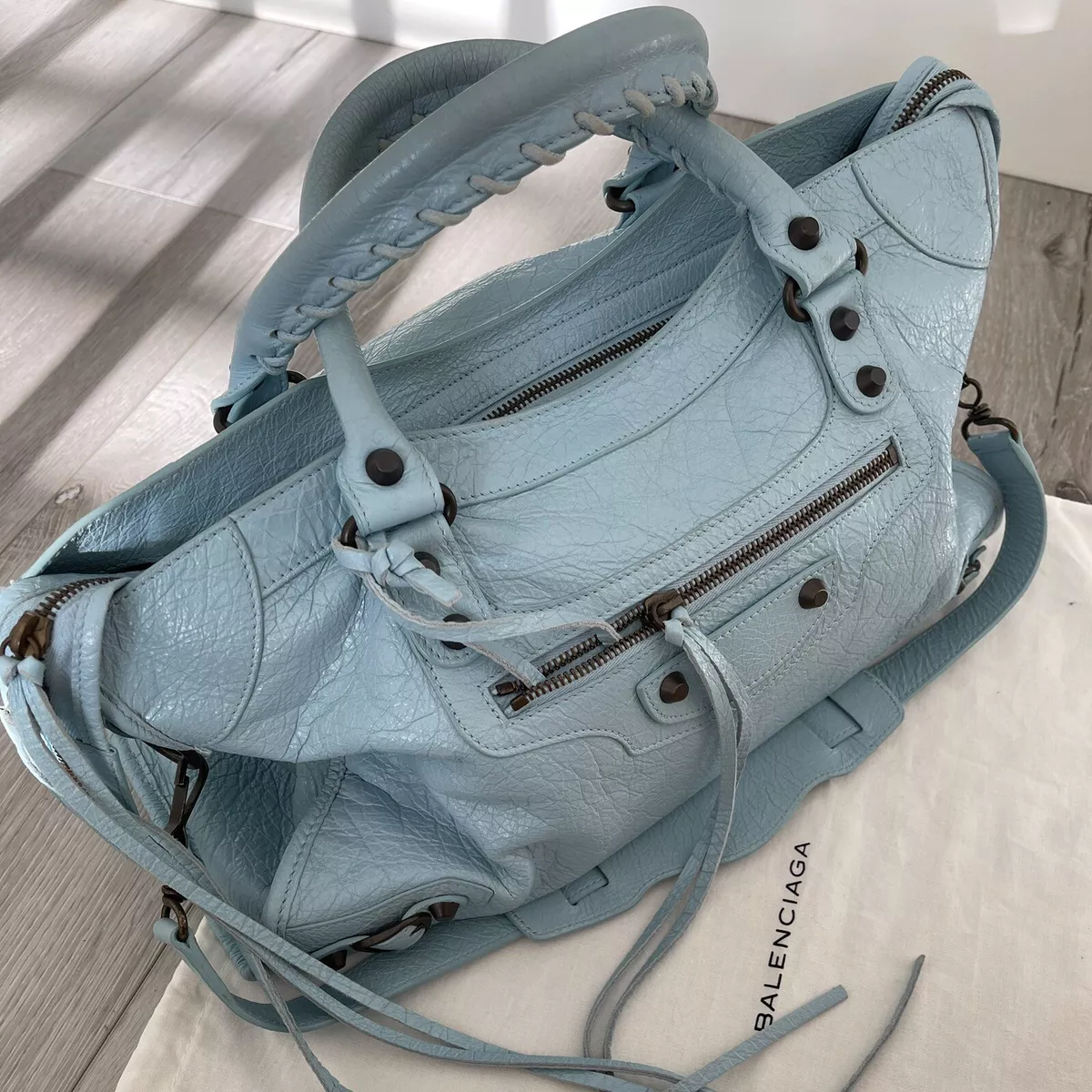 Balenciaga baby blue bag sale