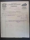 (1253) Invoice Brush Factory A. Bader, Burgdorf 1924