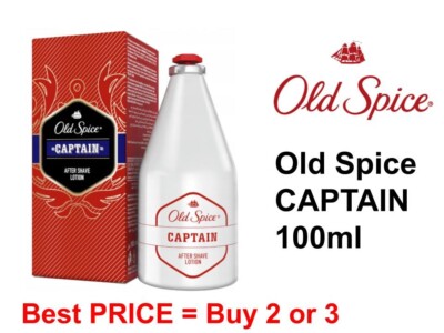 Aftershave LOTION wasser  Old Spice CAPTAIN - 100ml bottle Klassisch scharf