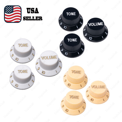 3 Color 2T1V Guitar Knobs 24 Splines Volume Tone Knob For USA Fender Strat