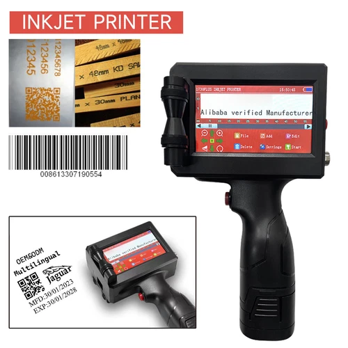 Handheld Inkjet Printer Label Word Date LOGO Barcode QR Portable Coding Machine - Picture 1 of 12