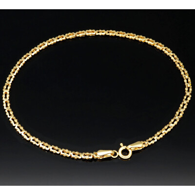 Feines Armband Armkette Goldarmband 585 14K ECHT Gold 2,5mm 20cm NEU Schmuck