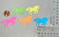   10 UNICORN cardstock paper die cut embellishments