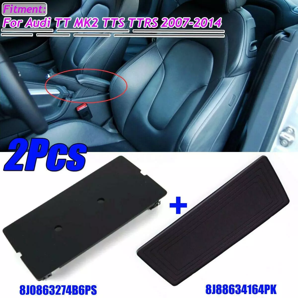For Audi TT MK2 TTS Center Console Phone Holder Replacement Cover Insert Mat
