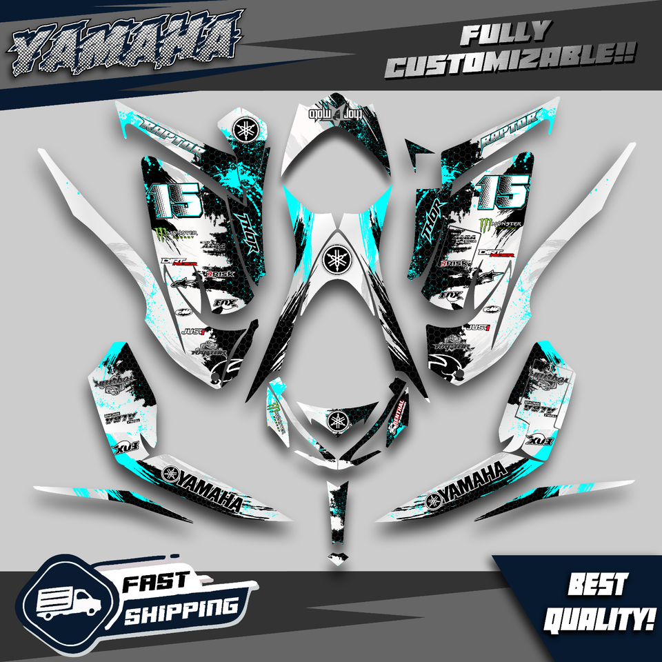 kit graphique yamaha Raptor 700 700R 2013 2018 2021 à 2024 decals