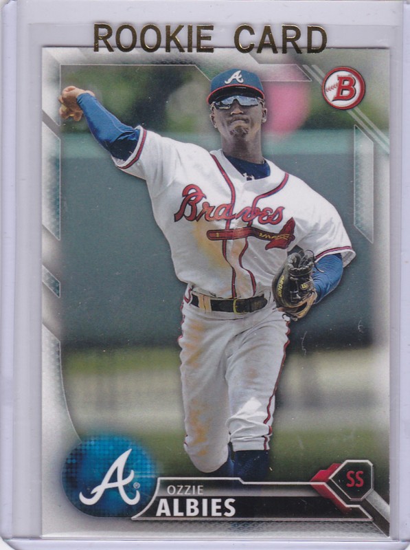 OZZIE ALBIES ROOKIE CARD 2016 Bowman ATLANTA BRAVES DRAFT PICK Baseball MLB RC