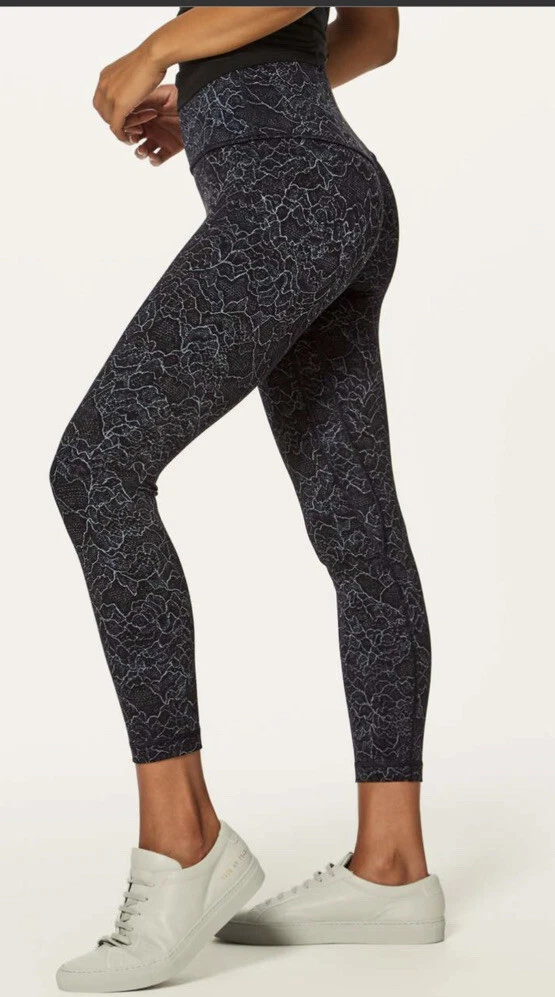 Lululemon Align Pant II 25 Lacescape Dark Cast Black Gray Nulux