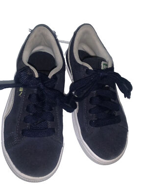 PUMA Suede Classic Sneakers Blue White Boys Size