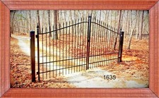 On Sale  1635 Driveway Gate 11  - 12' Ft WD Inc Post Pkg Home Yard Security
