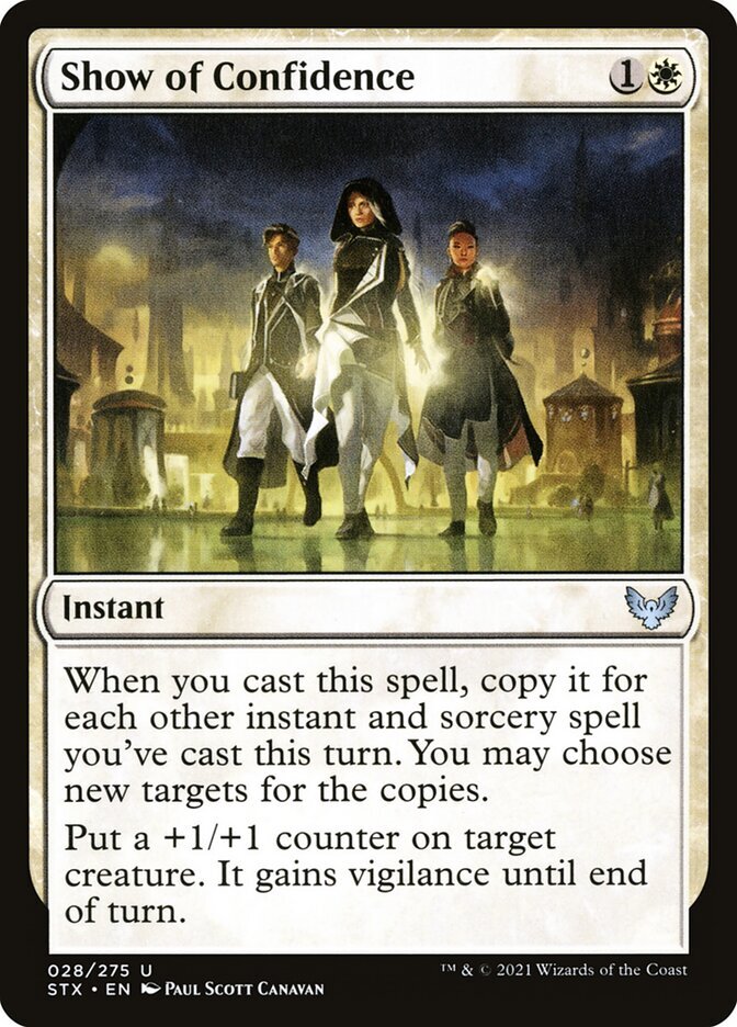 Show of Confidence Foil (028) Strixhaven: School of Mages STX MTG
