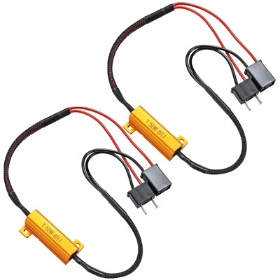 H7 LED Headlight Bulb Canbus Decoder Error Free Canceller Resistor Anti Flicker