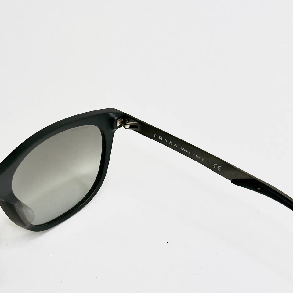 Gafas de sol deportivas PRADA PR04SS negras mate con espejo de rutenio de metal 04S 04ss para hombre Foto 3 de 4