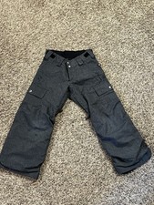 Burton Kids XS Dryride Snowboard Pants Ski Insulated US 5/6 Gray