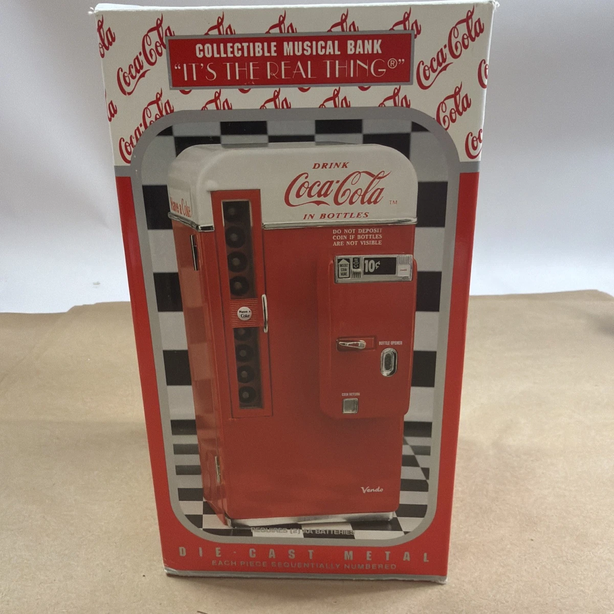 Coca Cola Vending Machine Musical Bank Vendo 1994 Working Coke D4