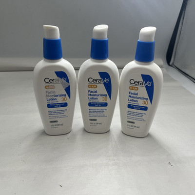 Lot Of 3 - CeraVe Face Moisturizer with Sunscreen, AM Facial Moisturizing Lotion