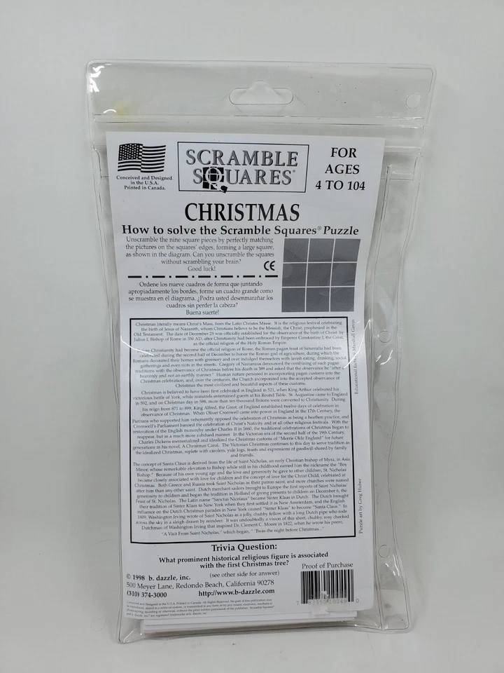 Rompecabezas desafiante Scramble Squares Christmas Ultimate Brain Teaser Foto 4 de 4
