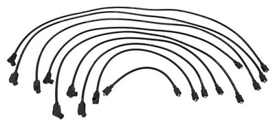 Taylor Spark Plug Wire Set 74072; Spiro Pro 8mm Black 90/45 for Chrysler 383-440