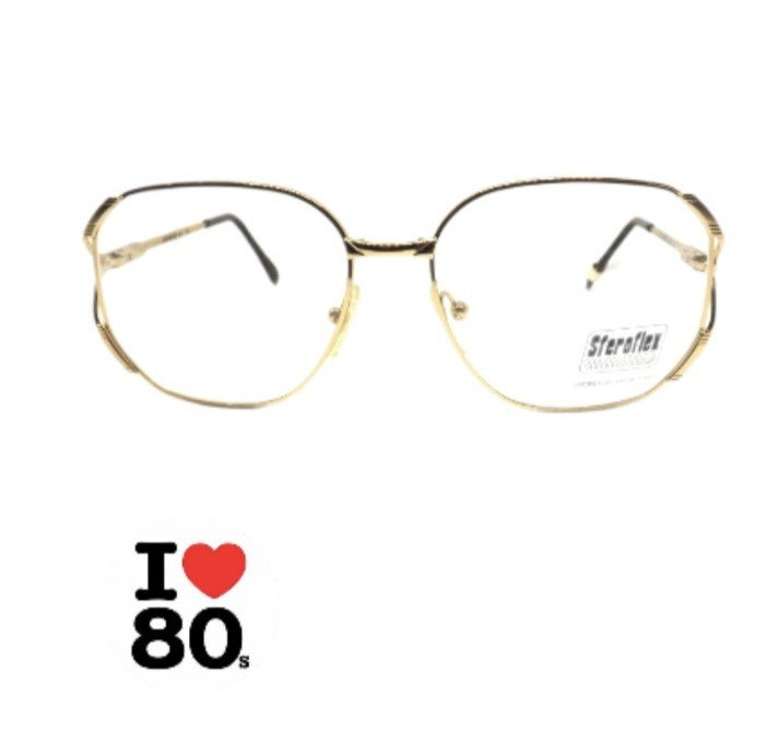 Vintage Women's Eyeglass Frame Made in Italy 80s Large SFEROFLEX