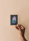 ACEO/ ATC Neon Cupcake OOKA Painting — photo 4