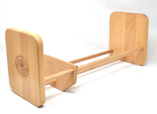 Vtg Napa Valley Box Company Wooden CD/DVD Adjustable Holder Storage Slider Rack