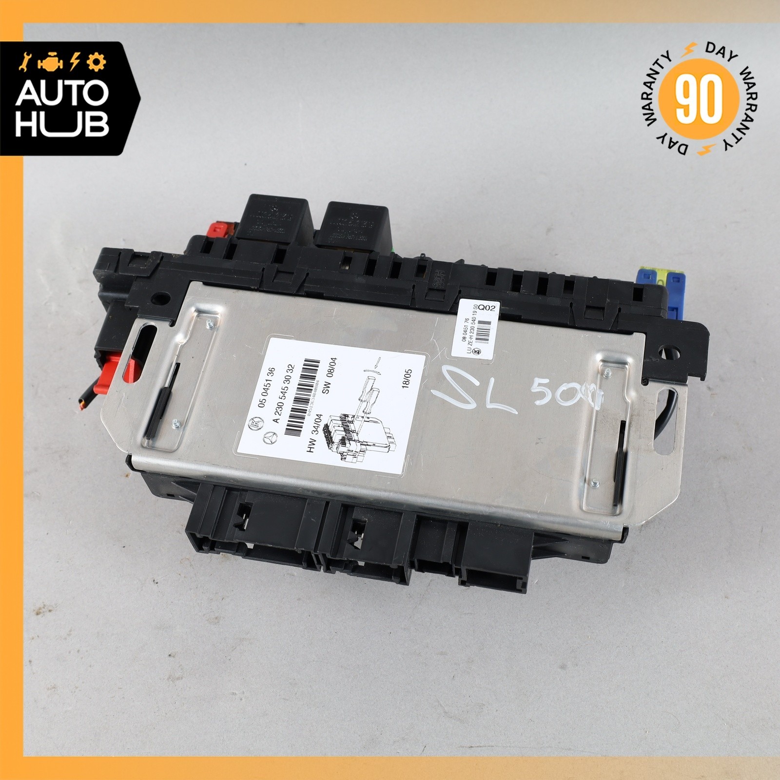 03-12 Mercedes R230 SL500 SL55 AMG Rear SAM Fuse Box Relay Module OEM