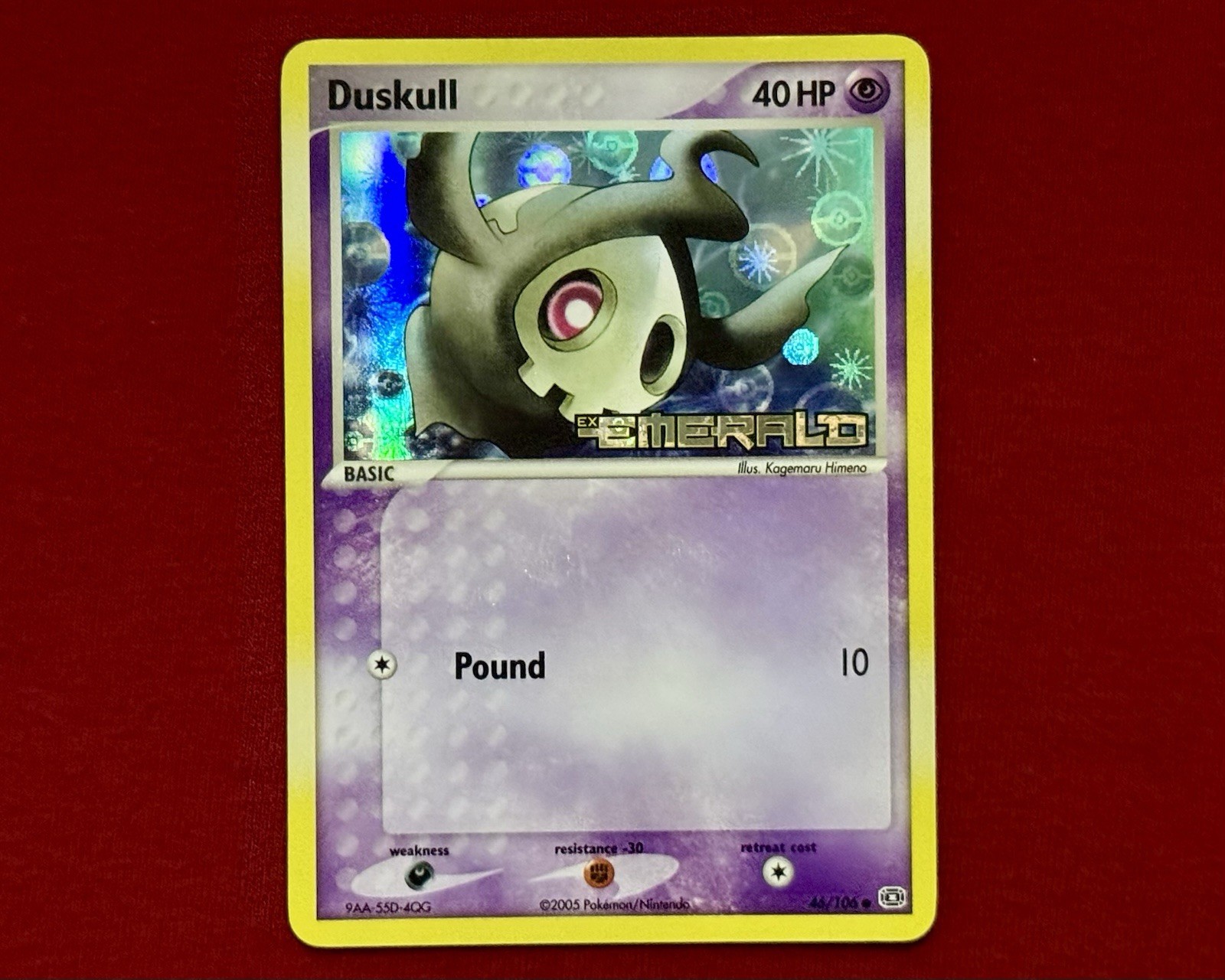 Pokemon Card - Duskull Emerald 46/106 Common Reverse Holo Stamped NM