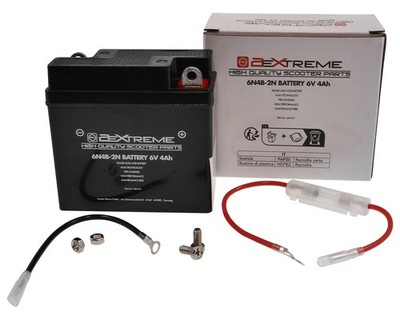 Batterie 6V 4AH 6N4B-2A kompatibel für Yamaha DT50, DT175, DT250, RD50, RD80 6V