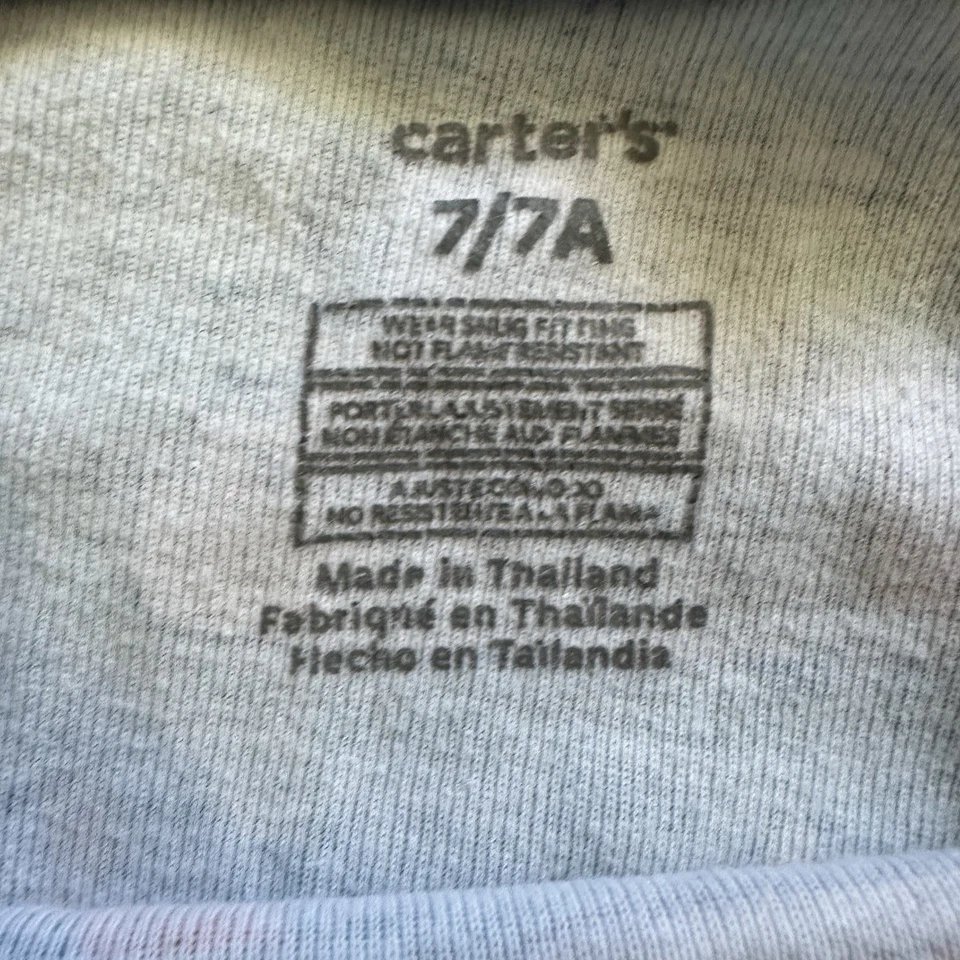 Pijama de manga larga 100 % algodón azul Godzilla 4 piezas Carter’s para niños talla 7 7A ¡EXCELENTE ESTADO USADO! Foto 4 de 4