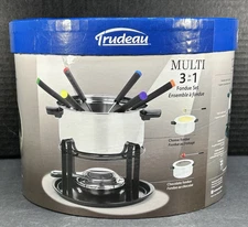 Trudeau Stainless Steel 12pc 3-in-1 Multi Fondue Set NIOB