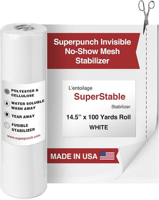 Superpunch Invisible No-Show Mesh 14.5 inch x 100 yard roll, White